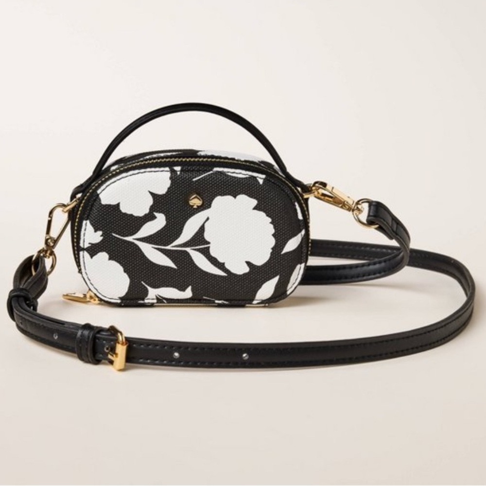 Kate Spade Black and White Floral Crossbody Limited Edition Bag